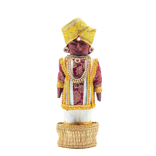 Marapachi_Raja_Rani_Wooden_Doll_20Cm_Height_Bommala_Koluvu_Dolls_Pattada_Gombe_With_Dress_Navratri_Special_Dolls