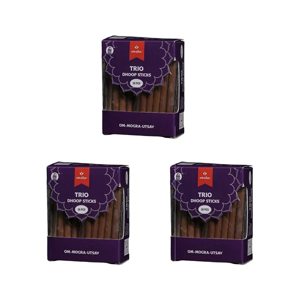 Trio_Incense_Stick_Combo,_30_Counts,_With_Long-Lasting_Sandalwood,_Rose,_Jasmine,_&_Floral_Fragrance,_Bamboo_Less_Eco_Friendly_Agarbatti_Sticks_Ideally_Used_For_Daily_Puja_&_Meditation_-_Pack_Of_3