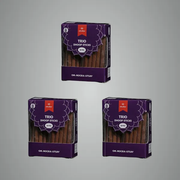 Trio_Incense_Stick_Combo,_30_Counts,_With_Long-Lasting_Sandalwood,_Rose,_Jasmine,_&_Floral_Fragrance,_Bamboo_Less_Eco_Friendly_Agarbatti_Sticks_Ideally_Used_For_Daily_Puja_&_Meditation_-_Pack_Of_3