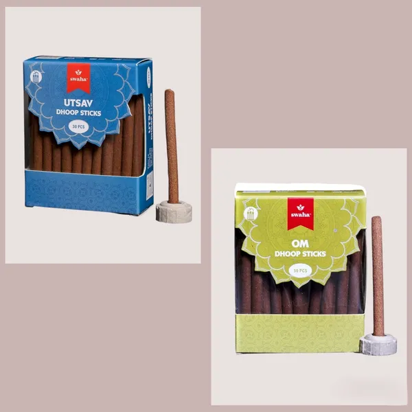 Combo_Of_Swaha_Om_Dhoop_Sticks_30_Pcs_&_Swaha_Utsav_Dhoop_Sticks_30_Pcs