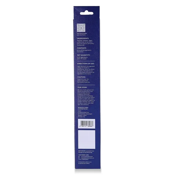 White_Musk_Agarbatti_(Set_Of_35),_Long_Lasting_White_Musk_Fragrance_Incense_Sticks_-_Pack_Of_3