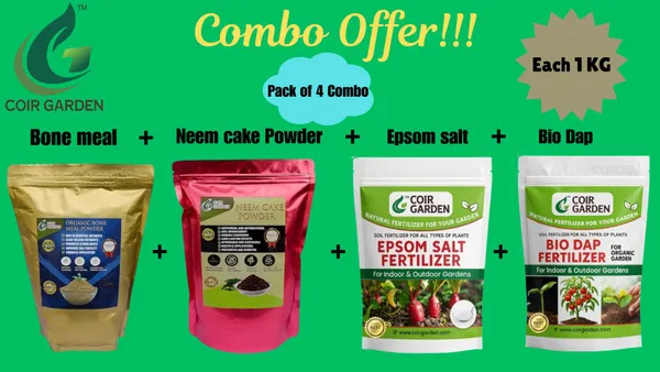 COIR_GARDEN_Combo_of_4_(Each_1_KG)_-_Bonemeal_+_Neem_cake_+_Epsomsalt_+__Bio_Dap