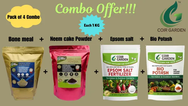 COIR_GARDEN_Combo_of_4_(Each_1_KG)_-_Bonemeal_+_Neem_cake_+_Epsomsalt_+__Bio_Potash
