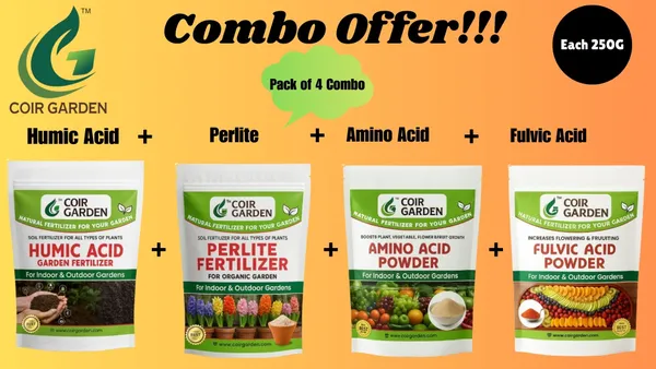 COIR_GARDEN_Combo_of_4_(Each_250g)_-_Humic_Acid_+_Perlite_+_Amino_Acid_+__Fulvic_Acid.