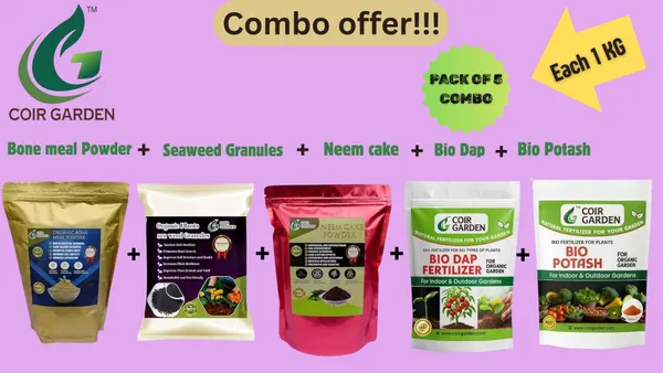 COIR_GARDEN_Combo_of_5_(Each_1_KG)_-_Bonemeal_+_Seaweed_Granules_+_Neem_cake_+_Bio_Dap_+_Bio_Potash