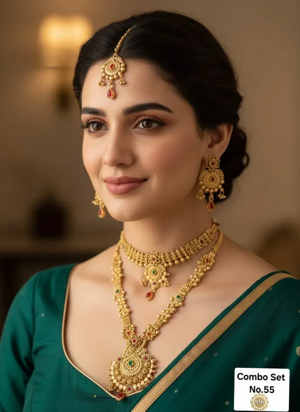 Gold_Plated_Necklace_Premium_Rajwadi_Look_Necklace_combo_set_For_Women