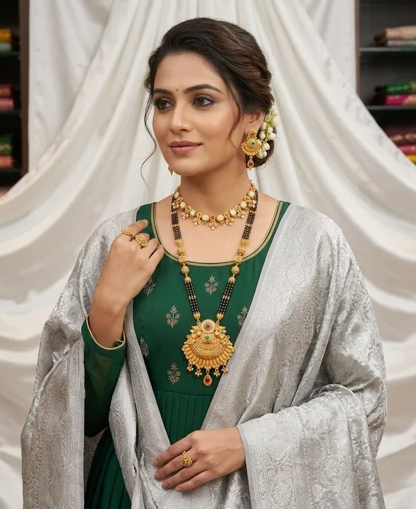 Fancy_Mangalsutra_with_Necklace_Combo_Set