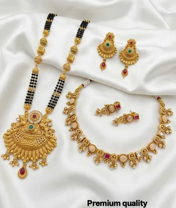 Fancy_Mangalsutra_with_Necklace_Combo_Set
