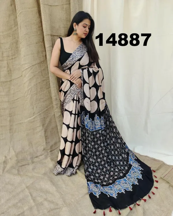 Black_&_Beige_Dual-Print_Crepe_Saree_with_Polka_Dots__Original_Japan_Satin_(Devsena_satin)
