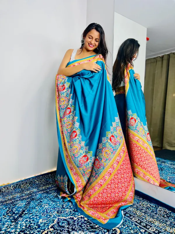 Blue_Kashmiri_Pashmina_Inspired_Digital_Print__Original_Japan_Satin_(Devsena_satin)