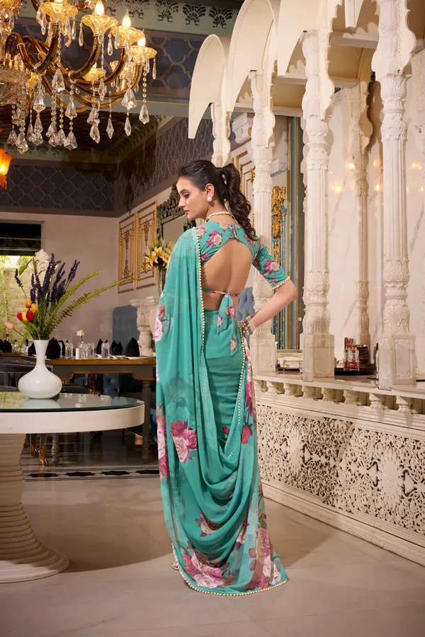 Mint_Aqua_Green_Digital_Printed_Premium_Georgette_Saree_with_pearl_lace_border