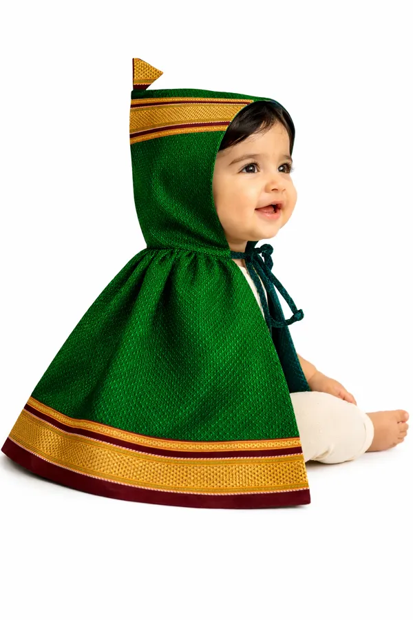 Amba_Collection_Boutique_New_Born_Baby_Boys_&_Baby_Girls_Ethnic_Wear_Reshim_Cotton_Khan_Kunchi_Topda/Cap_0_-_12_Months