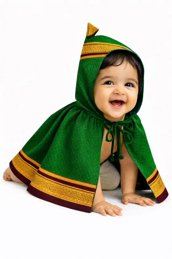 Amba_Collection_Boutique_New_Born_Baby_Boys_&_Baby_Girls_Ethnic_Wear_Reshim_Cotton_Khan_Kunchi_Topda/Cap_0_-_12_Months
