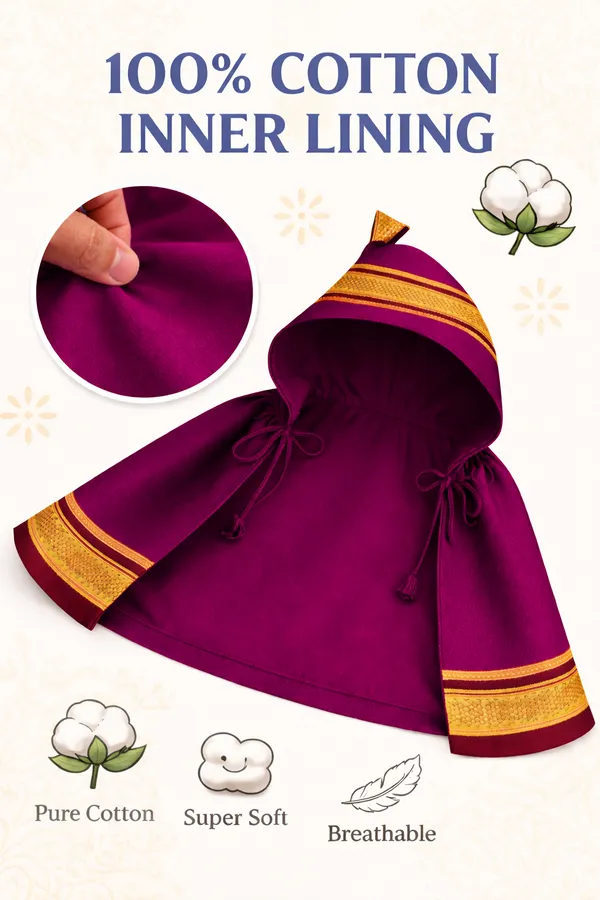 Amba_Collection_Boutique_New_Born_Baby_Boys_&_Baby_Girls_Ethnic_Wear_Reshim_Cotton_Khan_Kunchi_Topda/Cap_0_-_12_Months
