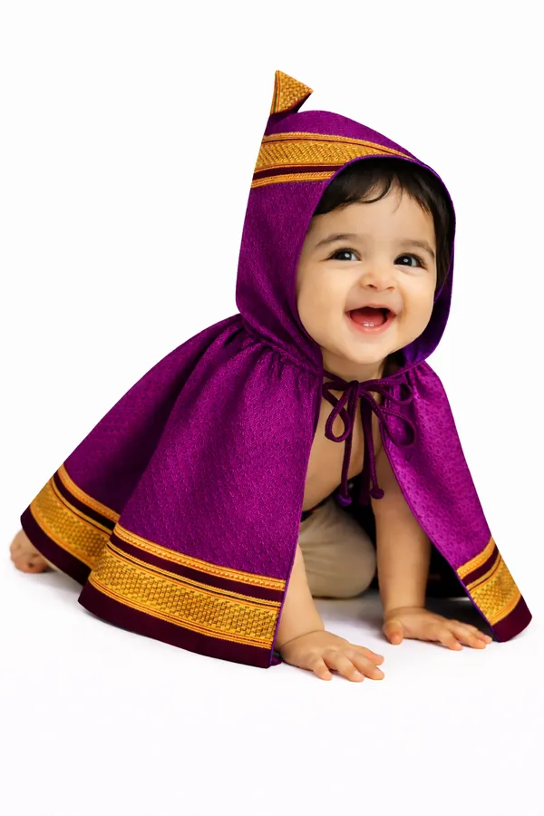 Amba_Collection_Boutique_New_Born_Baby_Boys_&_Baby_Girls_Ethnic_Wear_Reshim_Cotton_Khan_Kunchi_Topda/Cap_0_-_12_Months