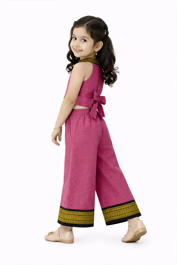 Amba_Collection_Boutique_Girls_Kalyani_Cotton_Gadwal_Top_&_Plazzo_Set_with_100%_Cotton_Lining