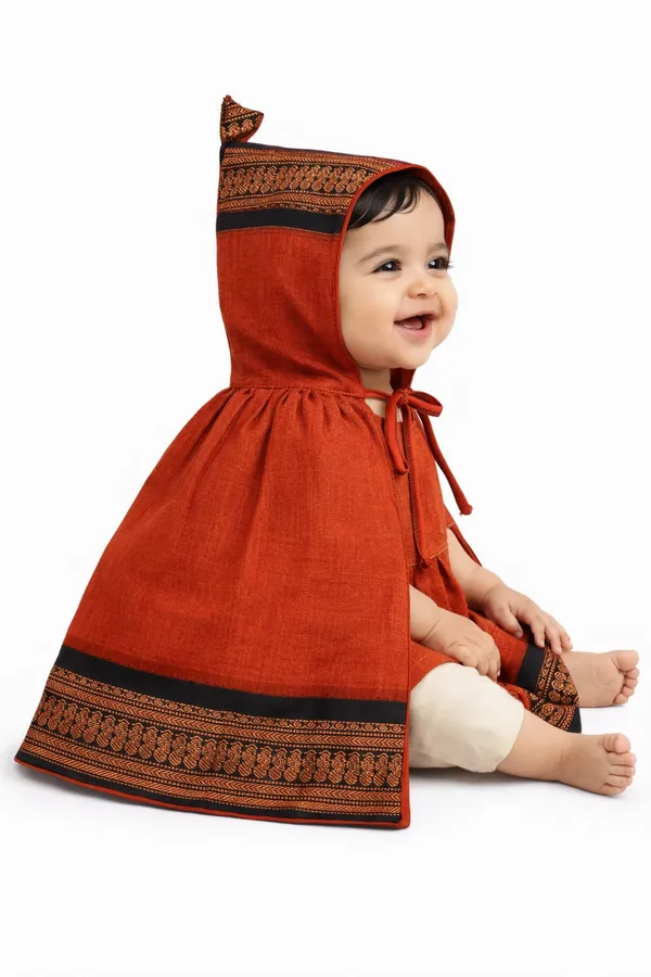 Amba_Collection_Boutique_New_Born_Baby_Boys_&_Baby_Girls_Ethnic_Wear_Kalyani_Cotton_Gadwal_Kunchi_Topda/Cap_0_-_12_Months