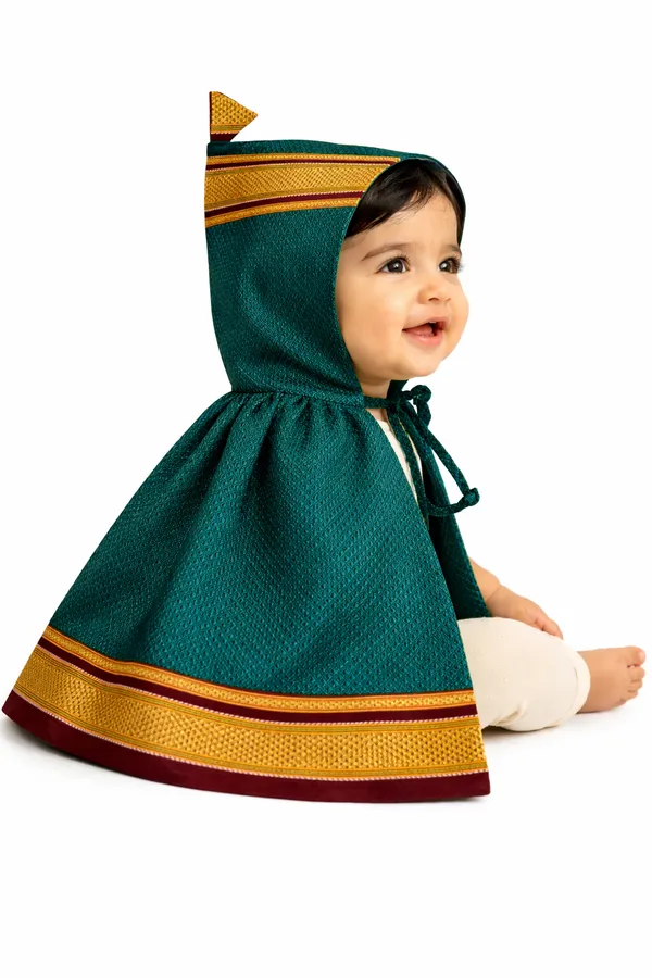 Amba_Collection_Boutique_New_Born_Baby_Boys_&_Baby_Girls_Ethnic_Wear_Reshim_Cotton_Khan_Kunchi_Topda/Cap_0_-_12_Months