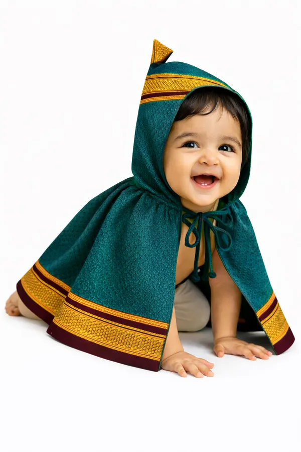 Amba_Collection_Boutique_New_Born_Baby_Boys_&_Baby_Girls_Ethnic_Wear_Reshim_Cotton_Khan_Kunchi_Topda/Cap_0_-_12_Months
