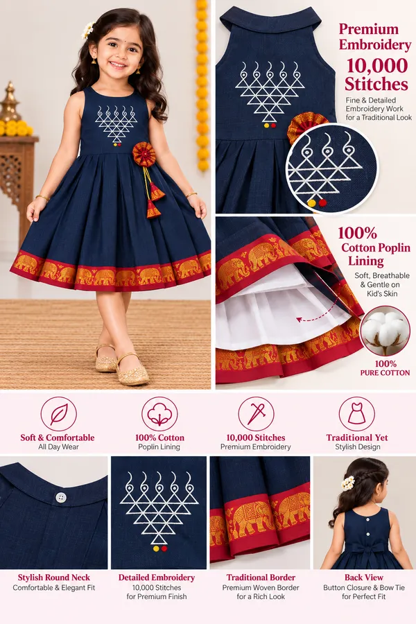 Amba_Collection_Boutique_Girls_Blue_Traditional_Masrai_Cotton_Silk_Embroidered_Frock