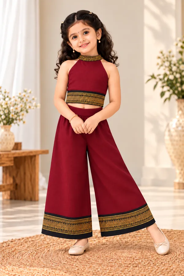 Amba_Collection_Boutique_Girls_Kalyani_Cotton_Gadwal_Top_&_Plazzo_Set_with_100%_Cotton_Lining
