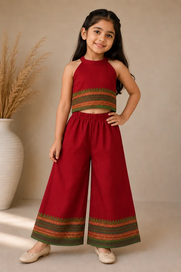 Amba_Collection_Boutique_Girls_Narayanpeth_Cotton_Top_&_Plazzo_Set_with_100%_Cotton_Lining