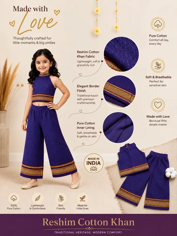 Amba_Collection_Boutique_Girls_Reshim_Cotton_Khan_Top_&_Plazzo_Set_with_100%_Cotton_Lining