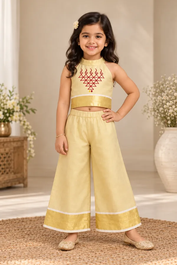 Amba_Collection_Boutique_Girls_Saraswati_Embroidery_South_Cotton_Tissue_Top_&_Plazzo_Set_with_100%_Cotton_Lining