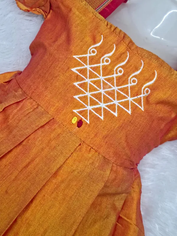 Amba_Collection_Boutique_Irkal_Cotton_Silk_Saraswati_Embroidey_Traditional_Frock_for_Girls