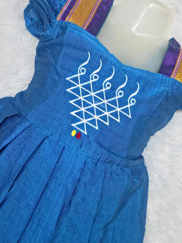 Amba_Collection_Boutique_Irkal_Cotton_Silk_Saraswati_Embroidery_Traditional_Frock_for_Girls