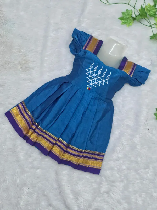 Amba_Collection_Boutique_Irkal_Cotton_Silk_Saraswati_Embroidery_Traditional_Frock_for_Girls