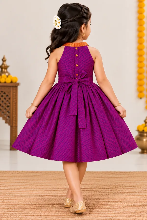 Amba_Collection_Boutique_Saraswati_Embroidery_Reshim_Cotton_Khan_Girls_Festive_Frock