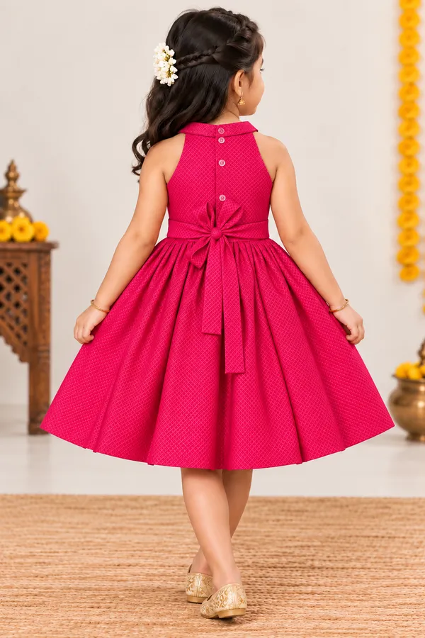 Amba_Collection_Boutique_Saraswati_Embroidery_Reshim_Cotton_Khan_Girls_Festive_Frock