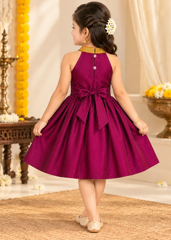 Amba_Collection_Boutique_Saraswati_Embroidery_Reshim_Cotton_Khan_Girls_Festive_Frock