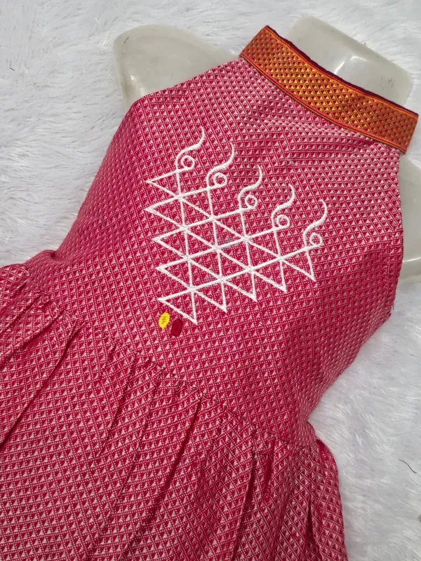 Amba_Collection_Boutique_Saraswati_Embroidery_Reshim_Cotton_Khan_Girls_Festive_Frock
