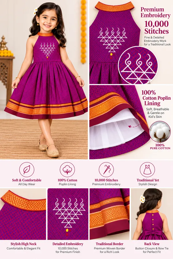 Amba_Collection_Boutique_Saraswati_Embroidery_Reshim_Cotton_Khan_Girls_Festive_Frock