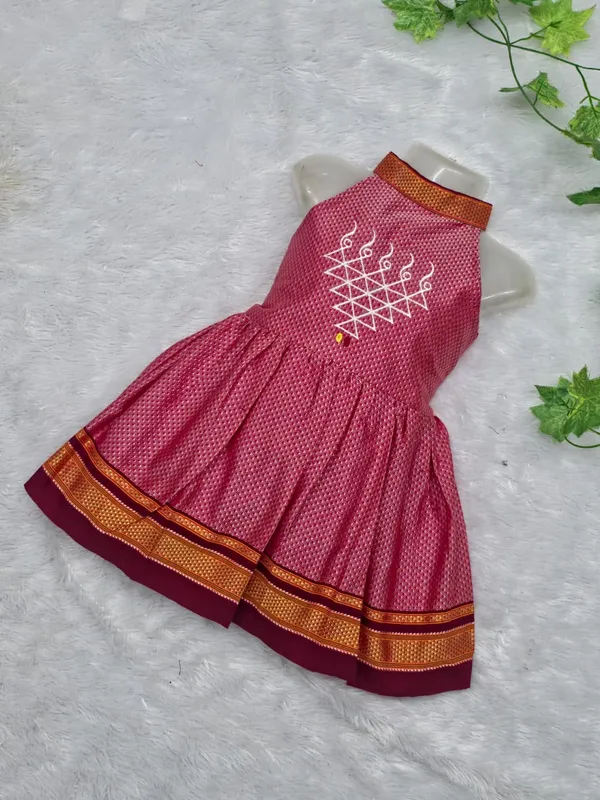 Amba_Collection_Boutique_Saraswati_Embroidery_Reshim_Cotton_Khan_Girls_Festive_Frock