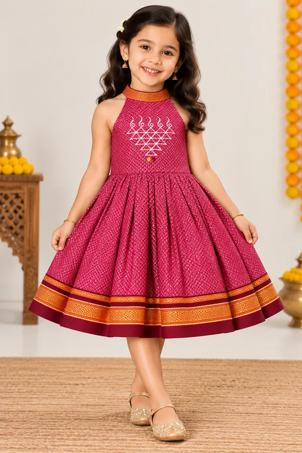 Amba_Collection_Boutique_Saraswati_Embroidery_Reshim_Cotton_Khan_Girls_Festive_Frock