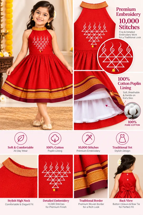 Amba_Collection_Boutique_Saraswati_Embroidery_Reshim_Cotton_Khan_Girls_Festive_Frock