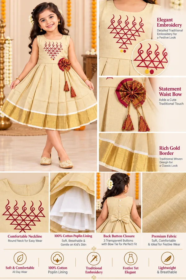 Amba_Collection_Boutique_South_Cotton_Tissue_Saraswati_Embroidey_Traditional_Frock_for_Girls
