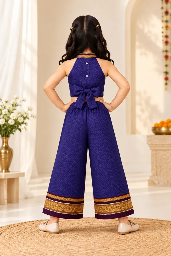 Amba_Collection_Boutique_Girls_Saraswati_Embroidery_Kalyani_Cotton_Gadwal_Top_&_Plazzo_Set_with_100%_Cotton_Lining