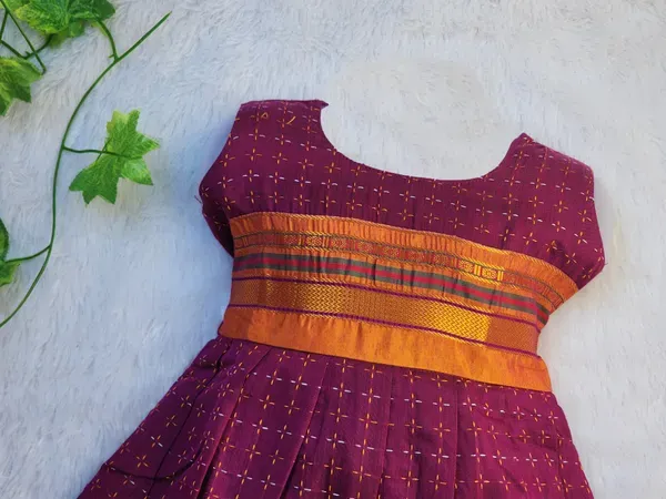 Purple_Cotton_Silk_Sleeveless_Round_Neck_Fit_And_Flare_Dress_For_Girls