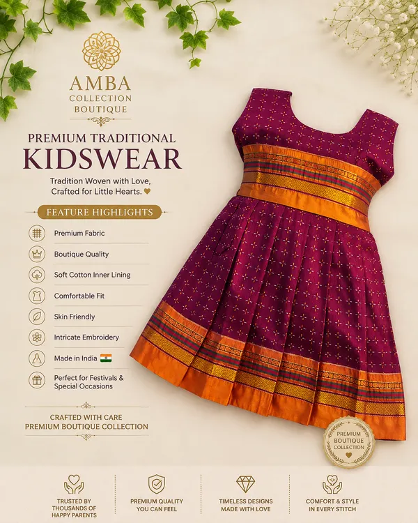 Purple_Cotton_Silk_Sleeveless_Round_Neck_Fit_And_Flare_Dress_For_Girls