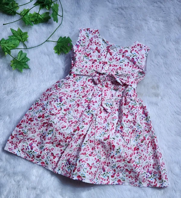 Multicolor_Pure_Cotton_Sleeveless_Round_Neck_Fit_And_Flare_Dress_For_Girls