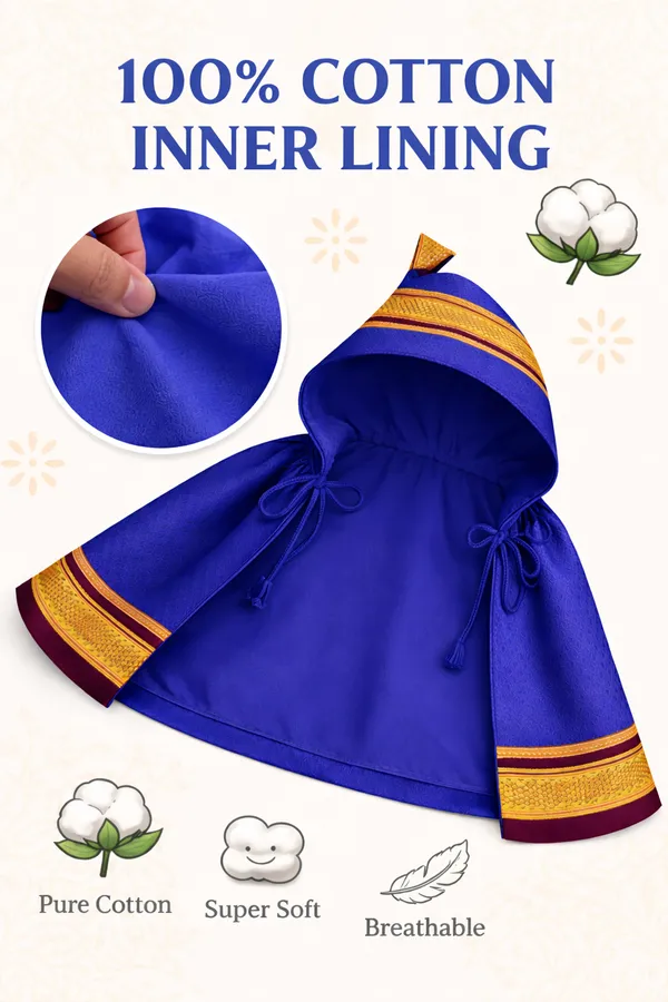 Amba_Collection_Boutique_New_Born_Baby_Boys_&_Baby_Girls_Ethnic_Wear_Reshim_Cotton_Khan_Kunchi_Topda/Cap_0_-_12_Months