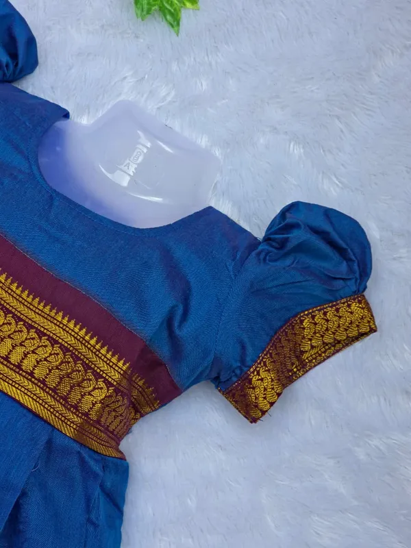 Amba_Collection_Boutique_Girl's_Traditional_Ethnic_Wear_Kalyani_Cotton_Balloon_Sleeves_Frock