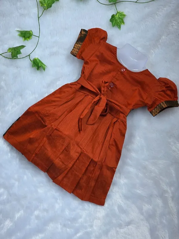 Amba_Collection_Boutique_Girl's_Traditional_Ethnic_Wear_Kalyani_Cotton_Balloon_Sleeves_Frock