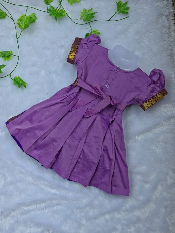 Amba_Collection_Boutique_Girl's_Traditional_Ethnic_Wear_Kalyani_Cotton_Balloon_Sleeves_Frock