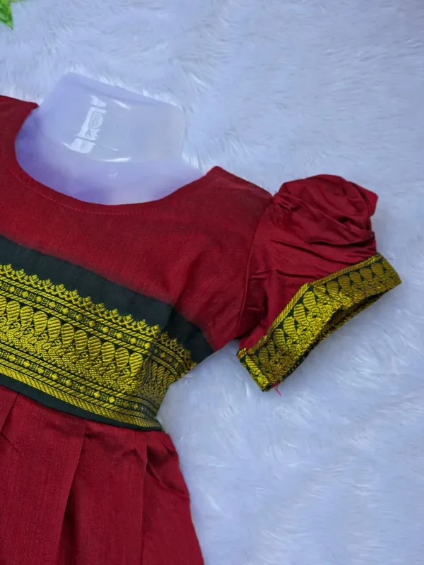 Amba_Collection_Boutique_Girl's_Traditional_Ethnic_Wear_Kalyani_Cotton_Balloon_Sleeves_Frock