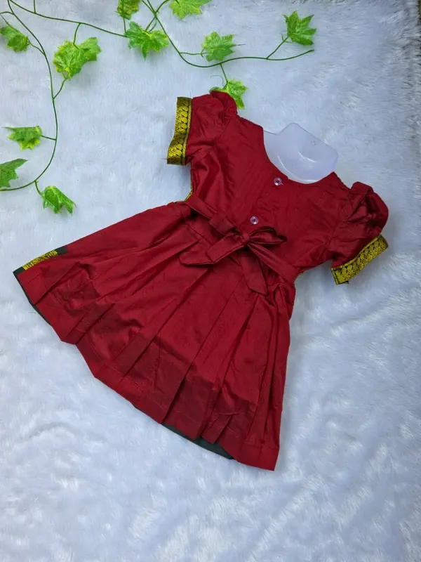 Amba_Collection_Boutique_Girl's_Traditional_Ethnic_Wear_Kalyani_Cotton_Balloon_Sleeves_Frock
